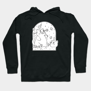 Romantic Black Cat | Black Hoodie